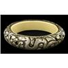 Vintage Tibet Bone Silver Bangle Bracelet (ANT-1589)