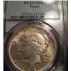 1921 Silver Peace Dollar MS 63
