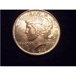 1924 Silver Peace Dollar