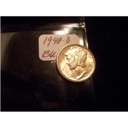 1940-D Silver Mercury Dime BU