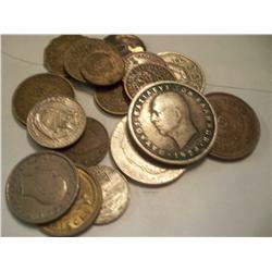 Lot Of 17 Mixed Foreign Coins