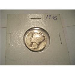 1935 Silver Mercury Dime
