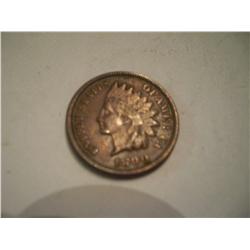 1890 Indian Head Penny, XF