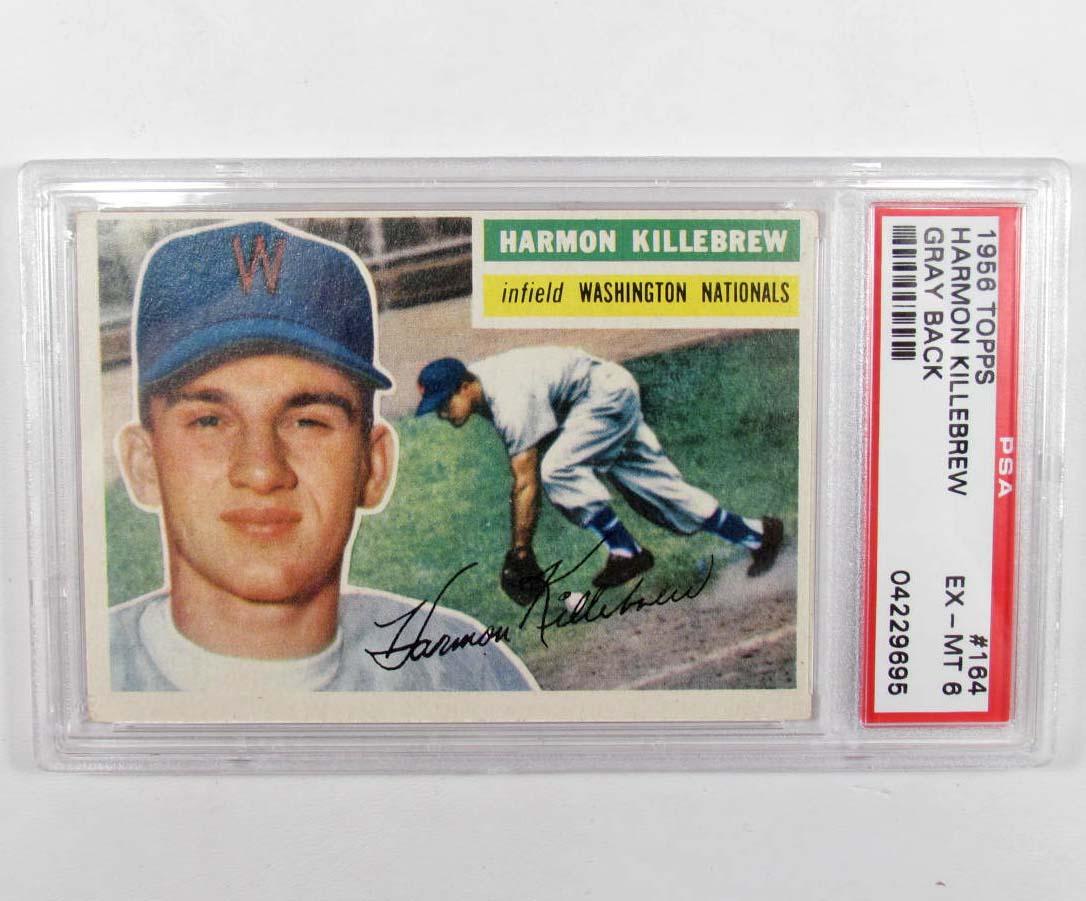 1956 TOPPS HARMON KILLEBREW NO. 164 BASEBALL CARD PSA EXMT 6