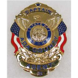 ADA COUNTY IDAHO CAPTAIN AGENT POLICE LAW BADGE