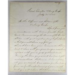 1965 CIVIL WAR SIGNED DOCUMENT BY GENERAL WILLIAM FARRAR SMITH