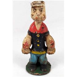 VINTAGE POPEYE THE SAILOR CAST IRON DIME BANK