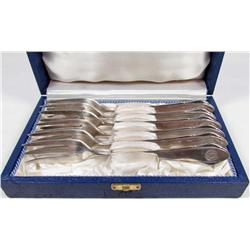 RARE - SET OF 6 WW2 GERMAN NAZI SS DESSERT FORKS IN ORIGINAL CASE