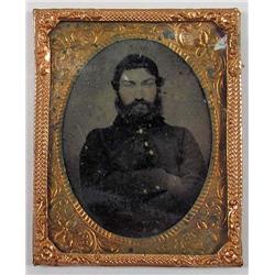 US CIVIL WAR NEW HAMPSHIRE VOLUNTEER SOLDIER TIN TYPE PHOTO