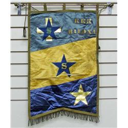 VINTAGE KLU KLUX KLAN KKK BILOXI MISSISSIPPI SILK RALLY BANNER