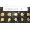 Image 1 : Uncirculated type set of souvenir California gold tokens--2 ONE--4 1/2