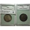 Image 1 : 1892 and 1893 Columbian half $  Numitrust 65. BID = $790