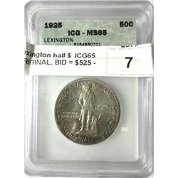 1925 Lexington half $  ICG65 NICE ORIGINAL. BID = $525