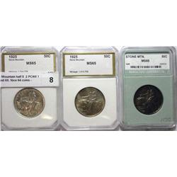 3 Stone Mountain half $  2 PCI65 1 Numitrust 65. Nice 64 coins