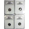 Image 1 : Collector lot of NGC slabbed dimes:1955 MS67-1961 PF69-1963 MS67-1964 CAMEOPF69