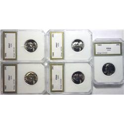 1957-2 1960 PCI PR67 CAMEO-2 1963 PCI PR68 CAMEO quarters