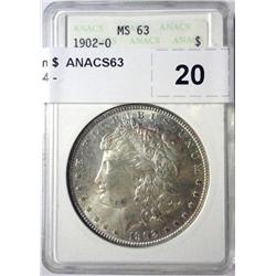 1902O Morgan $  ANACS63 should be a 64