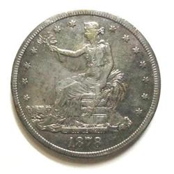 1878S Trade $  AU probably cleaned in past but toned back nicely