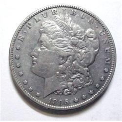 1895S Morgan $   undipped nice XF