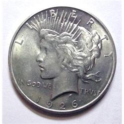 1926D Peace $  AU58  SOOO close to BU