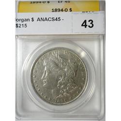 1894O Morgan $  ANACS45