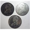 Image 1 : Lot of 3 Bust half $ 1813 Good-1824 Fine-1835 Fine