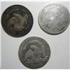 Image 2 : Lot of 3 Bust half $ 1813 Good-1824 Fine-1835 Fine