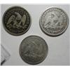 Image 2 : Lot of 3 Seated Liberty half $; 1841O  VF but with many marks-1853 A/R VG/F-