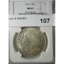 1921S Morgan $ NGC63