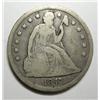 Image 1 : 1847 Seated $  VG with slight damage at head on obverse