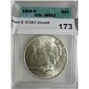 Image 1 : 1934D Peace $  ICG63 should be a 64