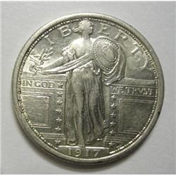 1917 T1 Standing Liberty quarter AU
