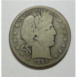 1893S Barber half $  G/AG