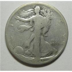1921 Walker half $  borderline GOOD visible date blurry 1 and 9