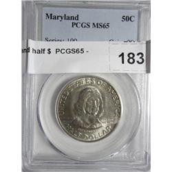 Maryland half $  PCGS65