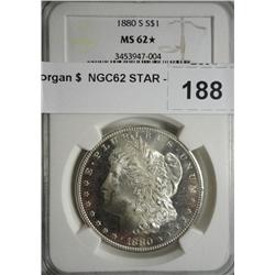 1880S Morgan $  NGC62 STAR