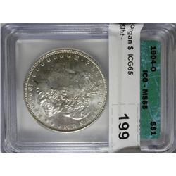 1904O Morgan $  ICG65  graded right