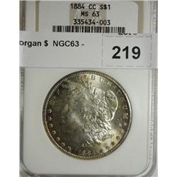 1884CC Morgan $  NGC63