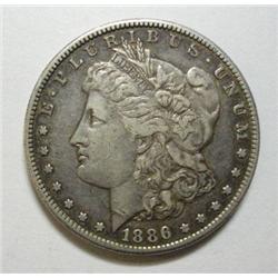 1886S Morgan $   undipped VF/XF with planchet lamination mint error below chin