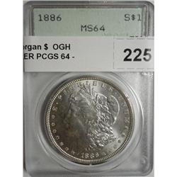 1886 Morgan $  OGH "RATTLER PCGS 64