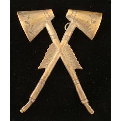 Indian Wars Native American Tomahawk US Uniform Badge