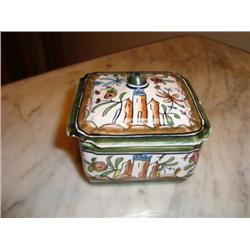 French hand painted box signed by artist