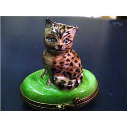 Authentic Cat Limoges box signed by artist