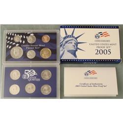 2005 US Mint 11 Pc Proof Set w/Quarters