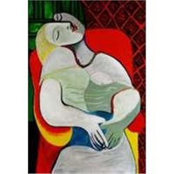 The Dream by Picasso Giclee Numbered 20x26 Canvas