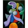 Image 1 : Woman With Flower by PicassoNumbered Giclee20x26 Canvas