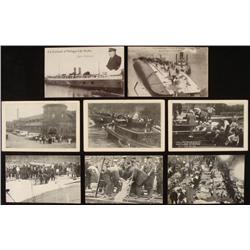 8 Antique Postcards S.S. Eastland Disaster Chicago