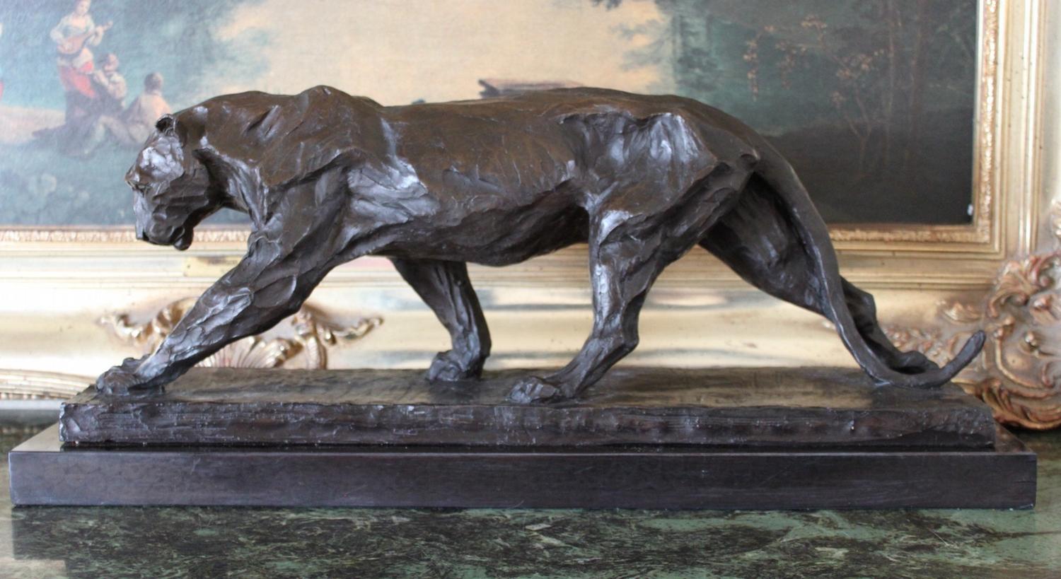SM374 Magnificent Bronze Sculpture Jaguar