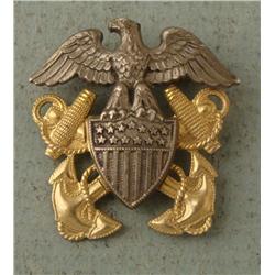 WWII NAVAL OFFICERS VISOR INSIGNIA-MARKED VIKING-1/10 1