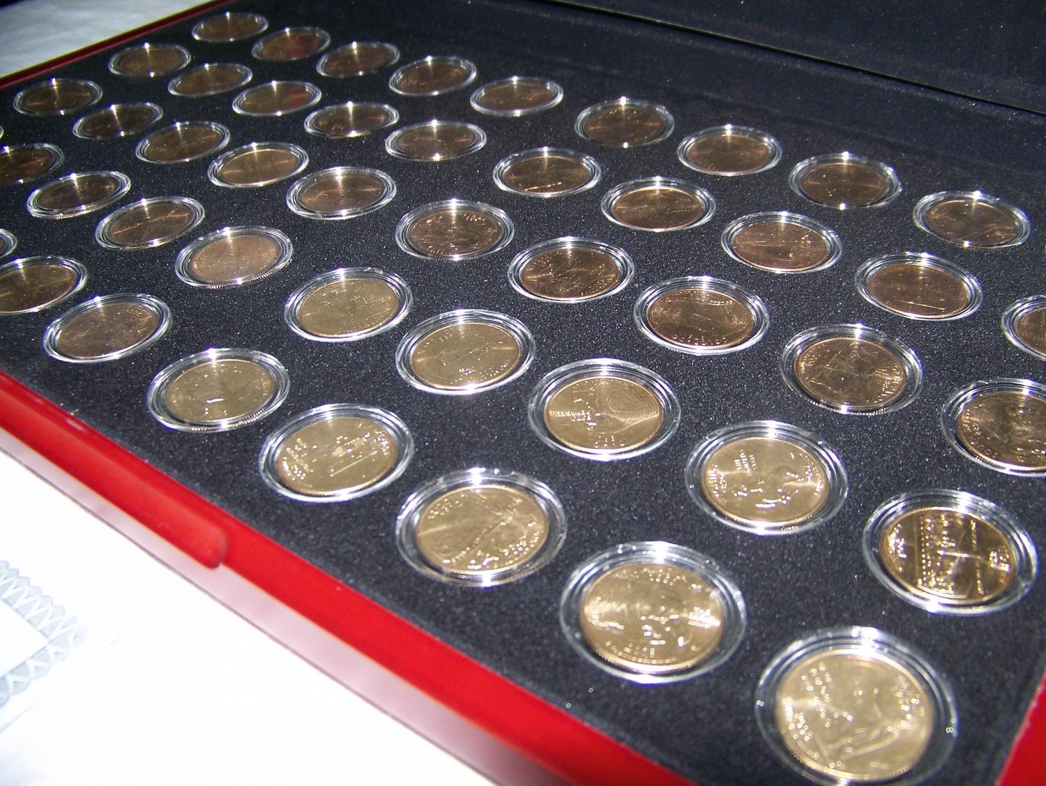 Coin Set. 50 24Kt. Gold Plated State Quarter Set.